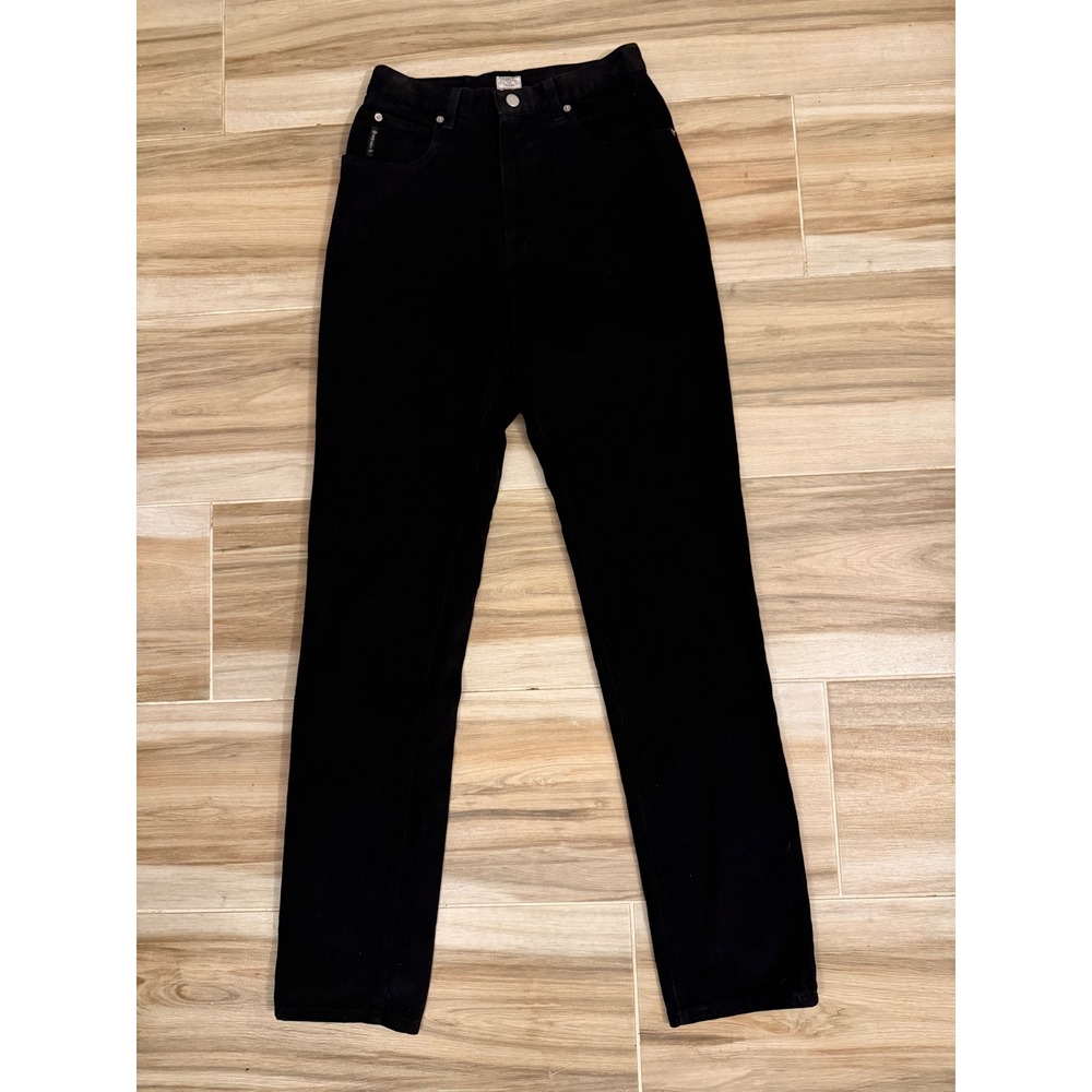 Vintage‎ Armani Jeans Mens Black Straight Leg Denim Jeans Made in Italy Size 29